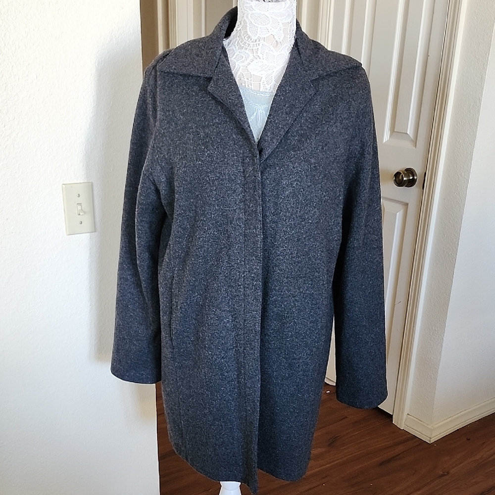 Banana‎ Republic Wool Blend Coat Corpcore Classic Chic Clean Girl Size XL